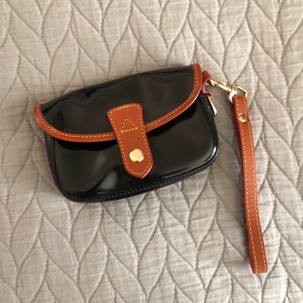 Dooney & Bourke Black Patent Leather Wristlet